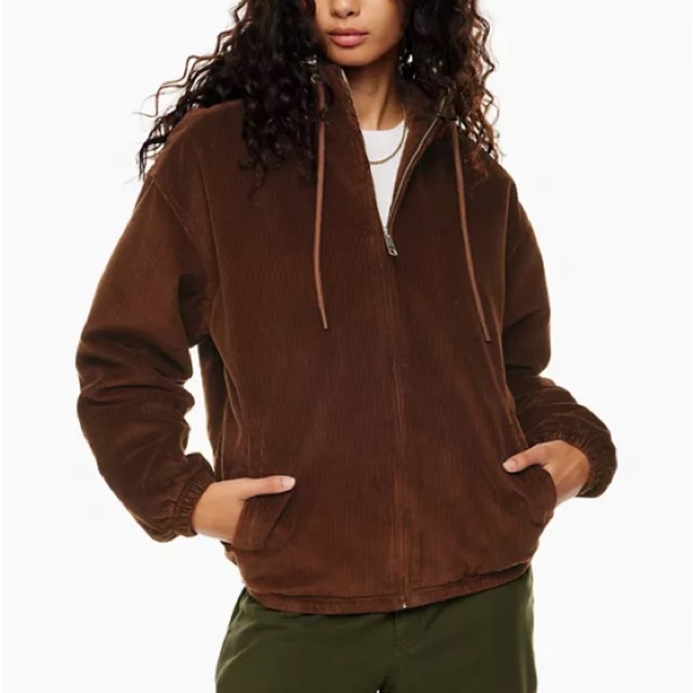 TNA Aritzia Morrison Cognac Corduroy Jacket Small